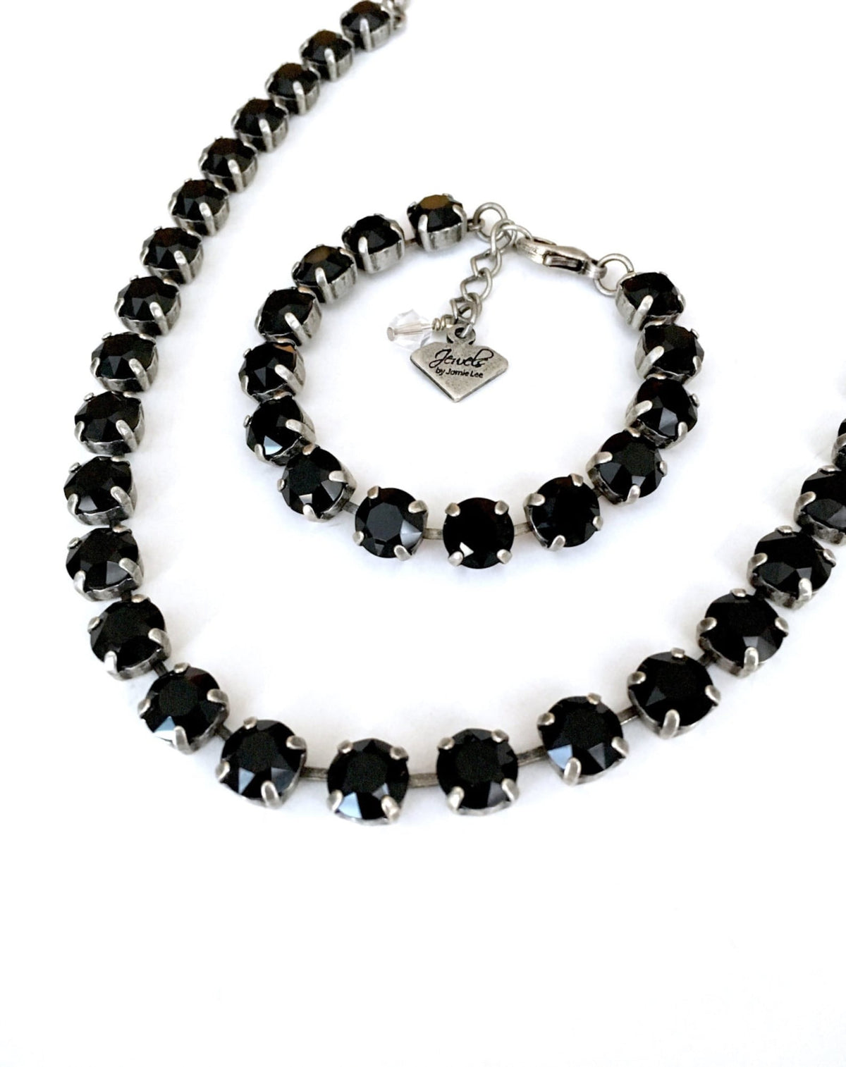 Black Onyx Crystal Statement Necklace