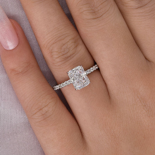 Gorgeous 3.5 Carat Radiant Cut  Ring Set