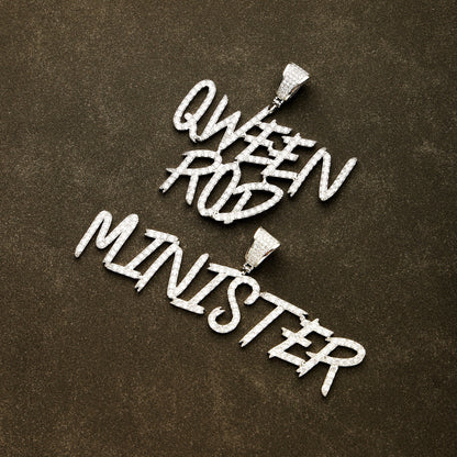 Custom Cursive Letter Necklace White Gold