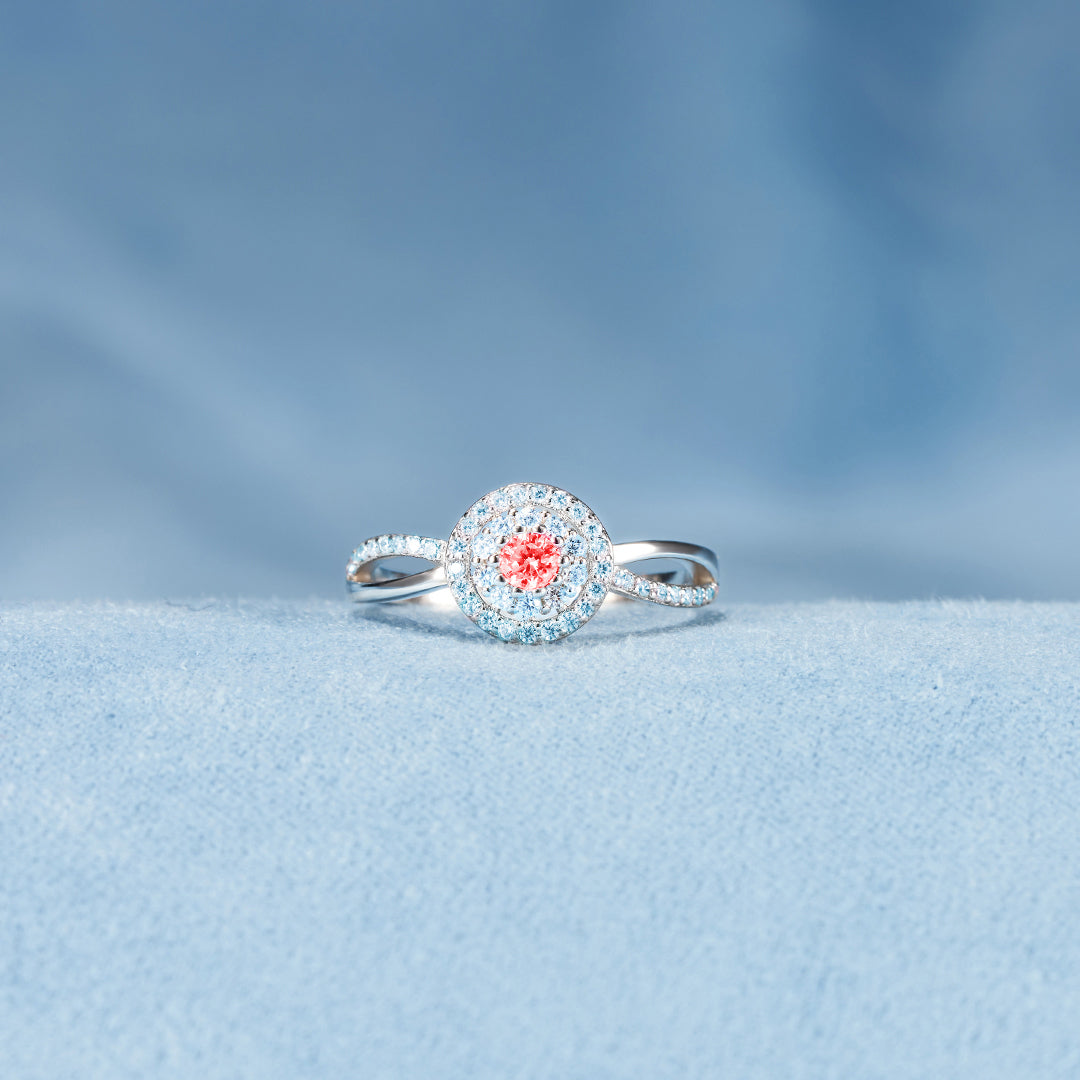 Two Color Birthstone Ring- Gift of Love