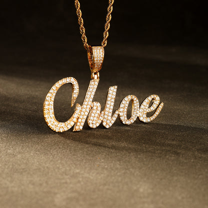 Custom Letter Name Necklace 18K Gold