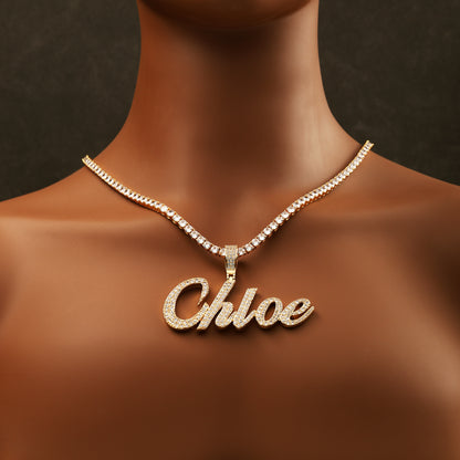 Custom Letter Name Necklace 18K Gold