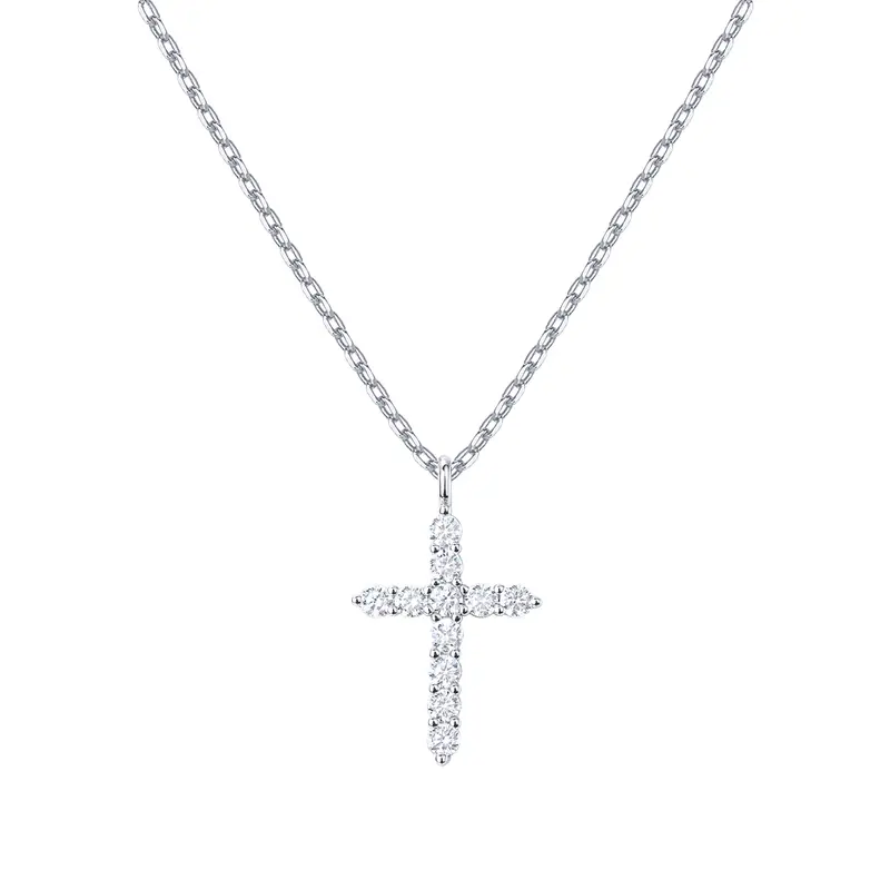 Elegant Gold Cross Pendant Necklace Minimalist Christian Faith Gold Jewelry