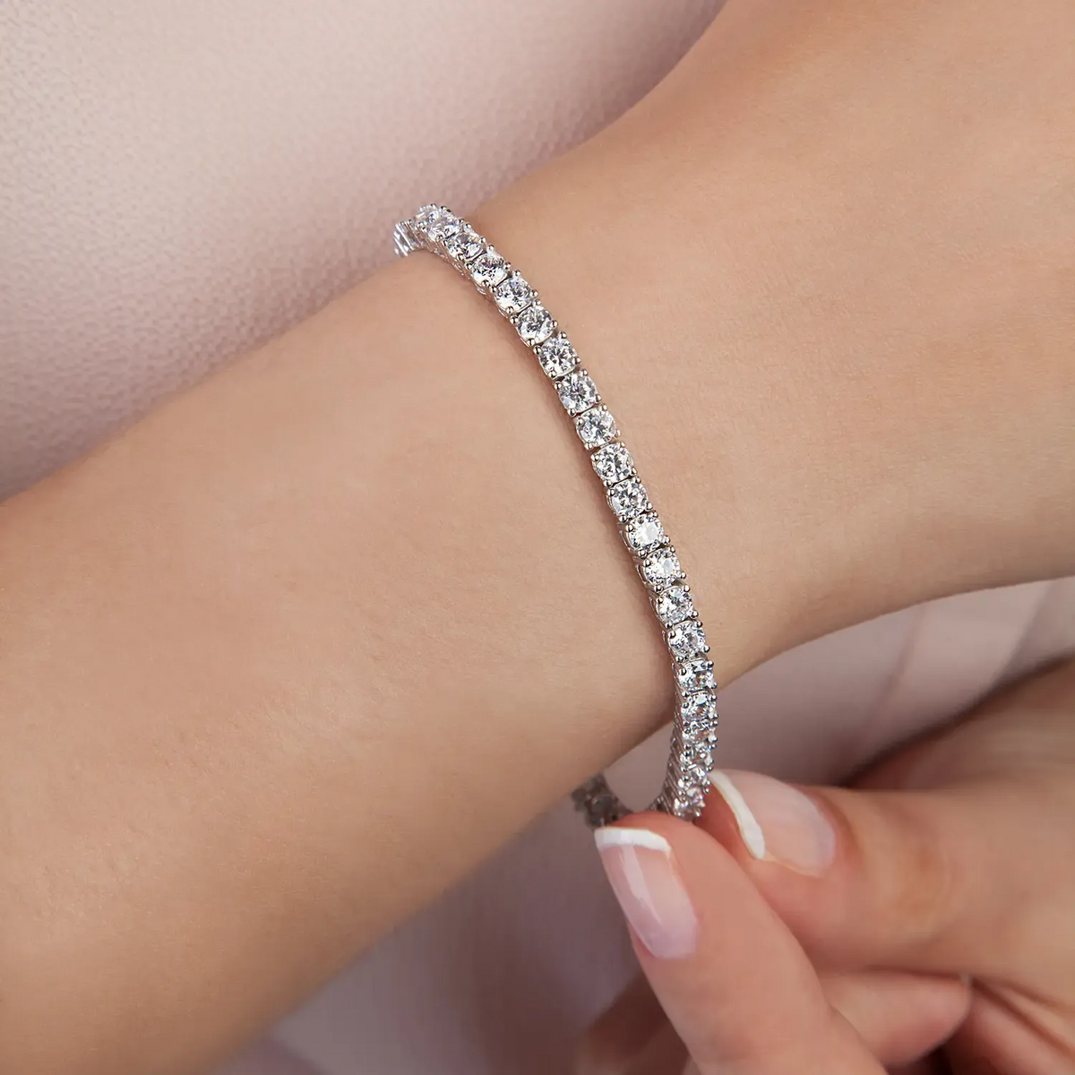 3mm CZ Tennis Bracelet for Women Classic Cubic Zirconia Eternity Bracelet