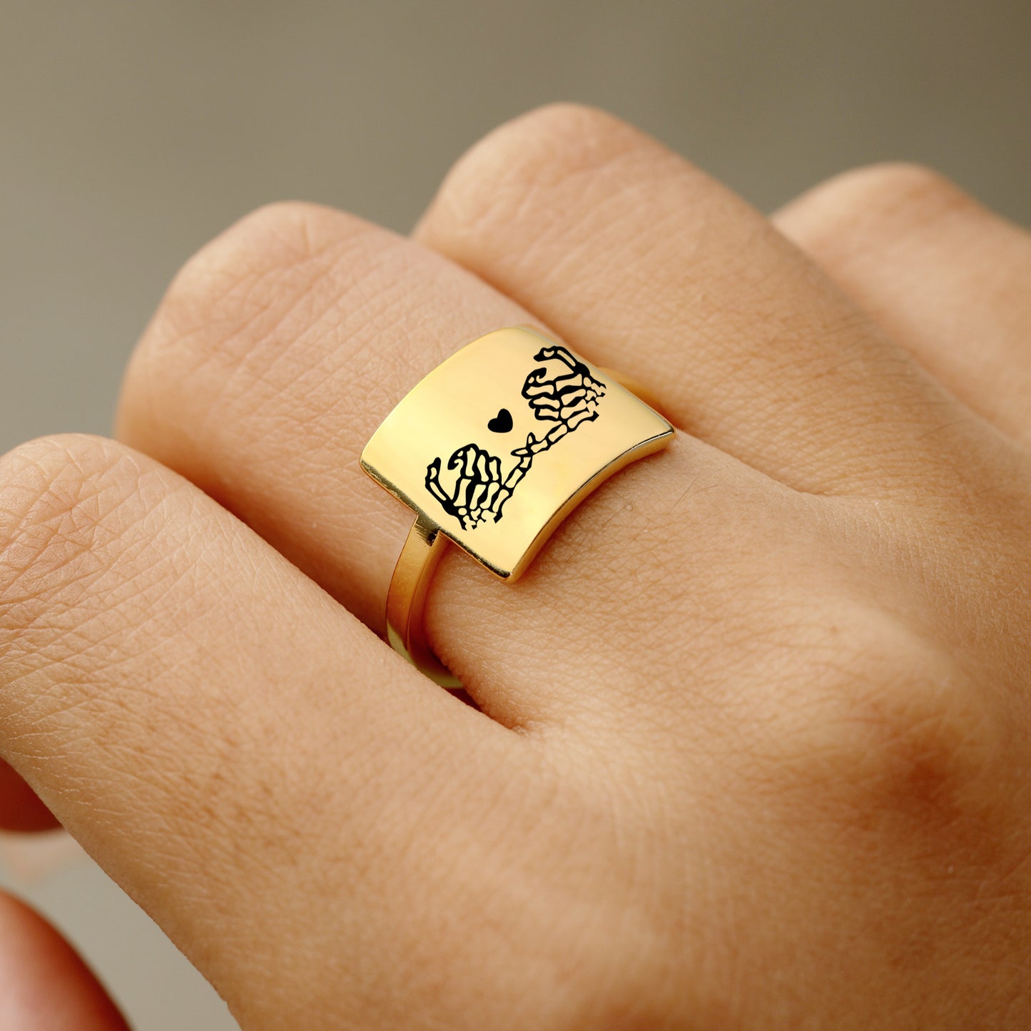 Ride or Die Skeleton Pinky Promise Ring