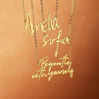 Artistic Font Name Necklace