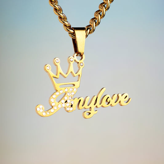 Personalized Royal Crown Name Necklace