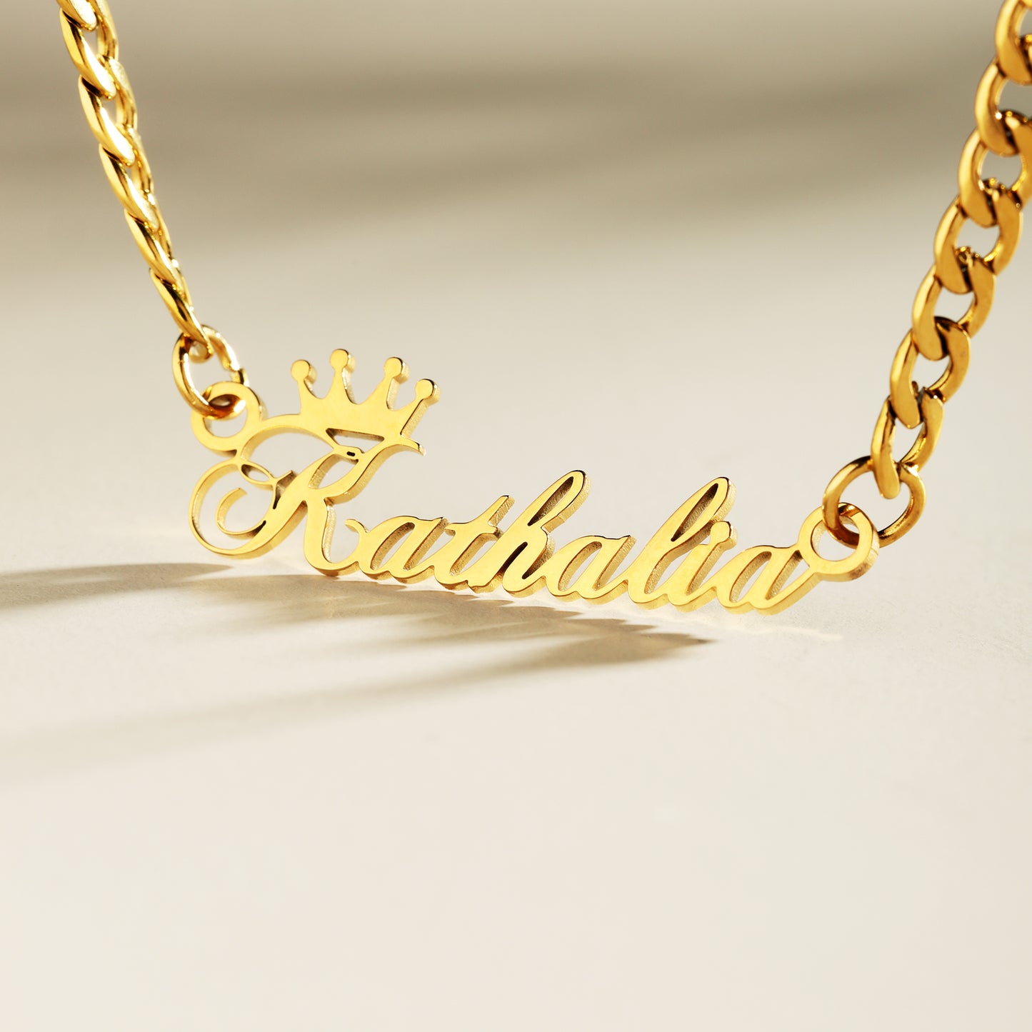 Personalized Crown Name Necklace