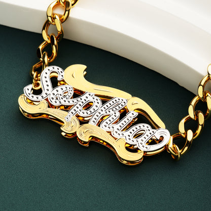 Double Plated Name Bracelet