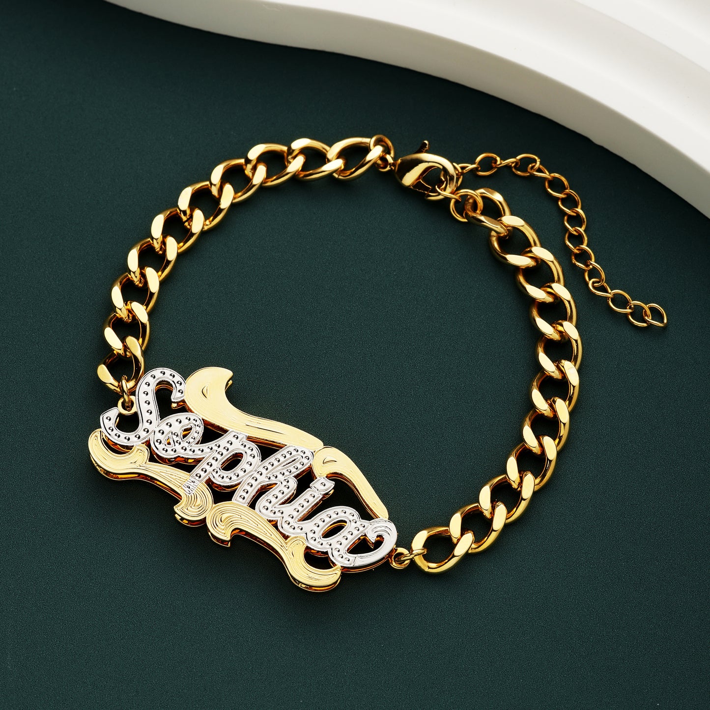 Double Plated Name Bracelet