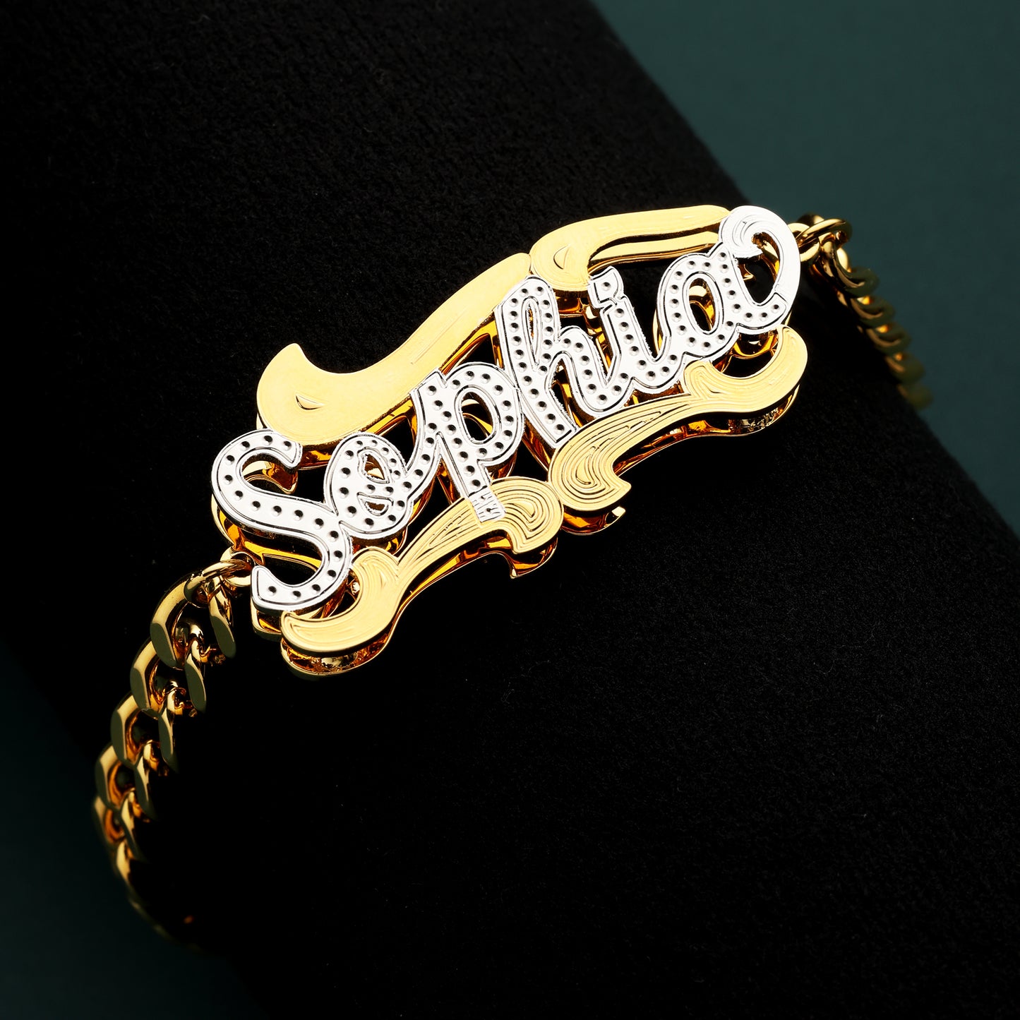 Double Plated Name Bracelet