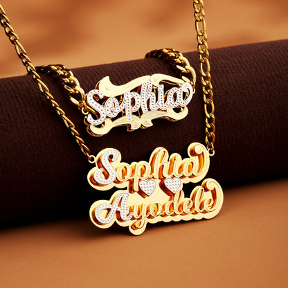 Custom Name Bracelet and Necklace Set