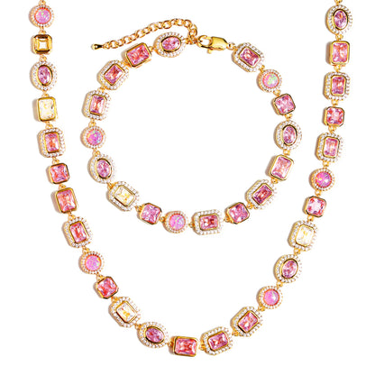 Amour Pink Solstice Gemstone Necklace
