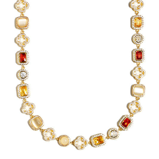 Iced Gemstone Necklace