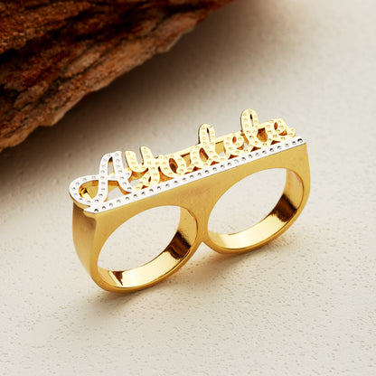 Two Finger Name Ring