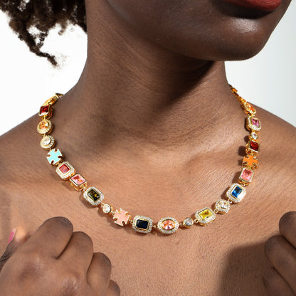 Gold Solstice Bundle (Gemstone Necklace＆ Bracelet)