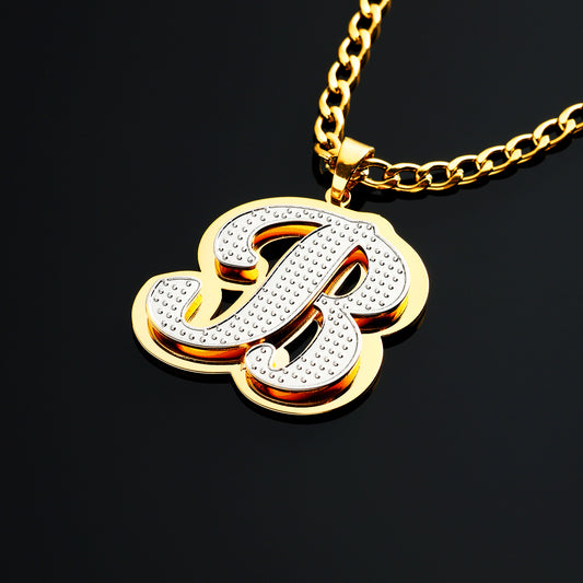 Personalized Diamond-Encrusted Initial Pendant Necklace