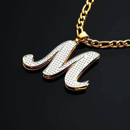 Personalized Glistening Diamond Initial Pendant