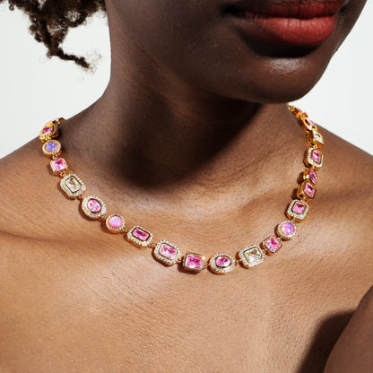 Amour Pink Solstice Gemstone Necklace
