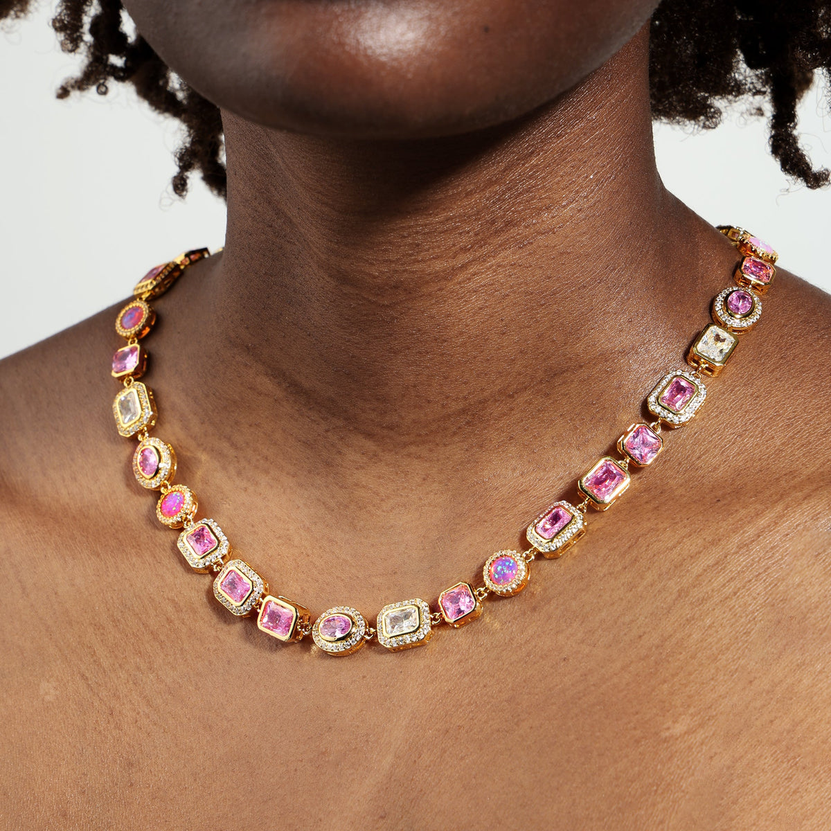 Amour Pink Solstice Gemstone Necklace