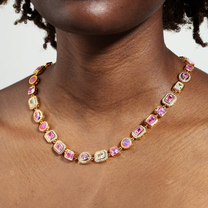 Amour Pink Solstice Gemstone Necklace