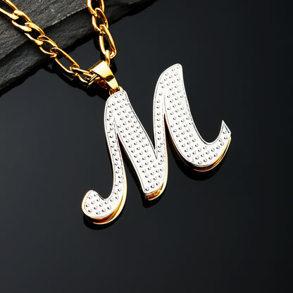 Personalized Glistening Diamond Initial Pendant