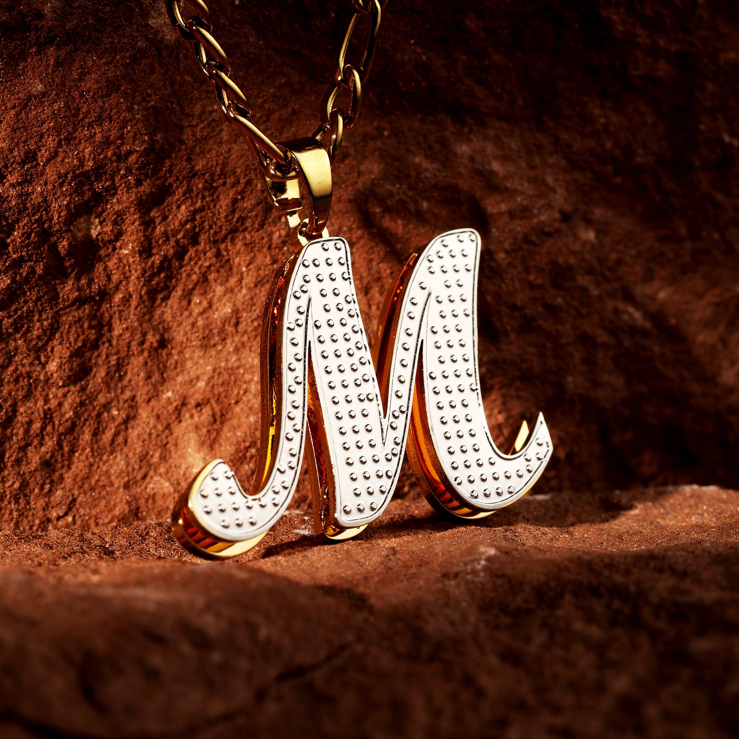 Personalized Glistening Diamond Initial Pendant