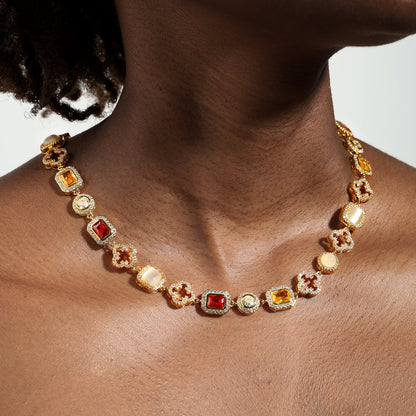 Iced Gemstone Necklace
