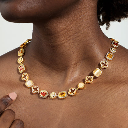 Iced Gemstone Necklace