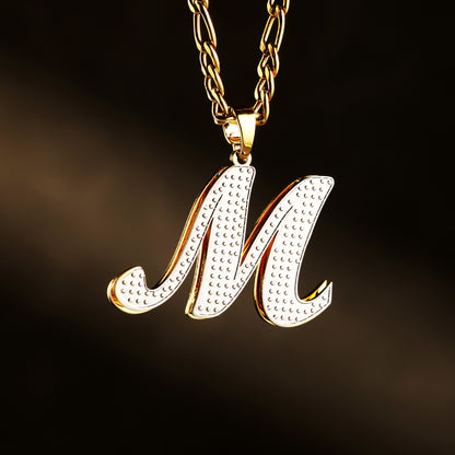 Personalized Glistening Diamond Initial Pendant