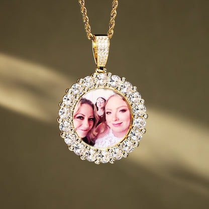 3D Circle Custom Picture Pendant