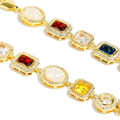 Motley Gemstone Anklet