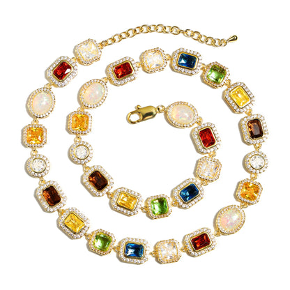 Motley Gemstone Anklet