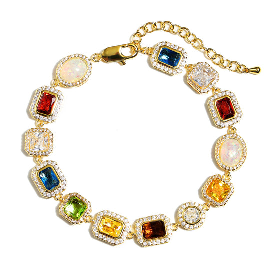 Motley Gemstone Anklet