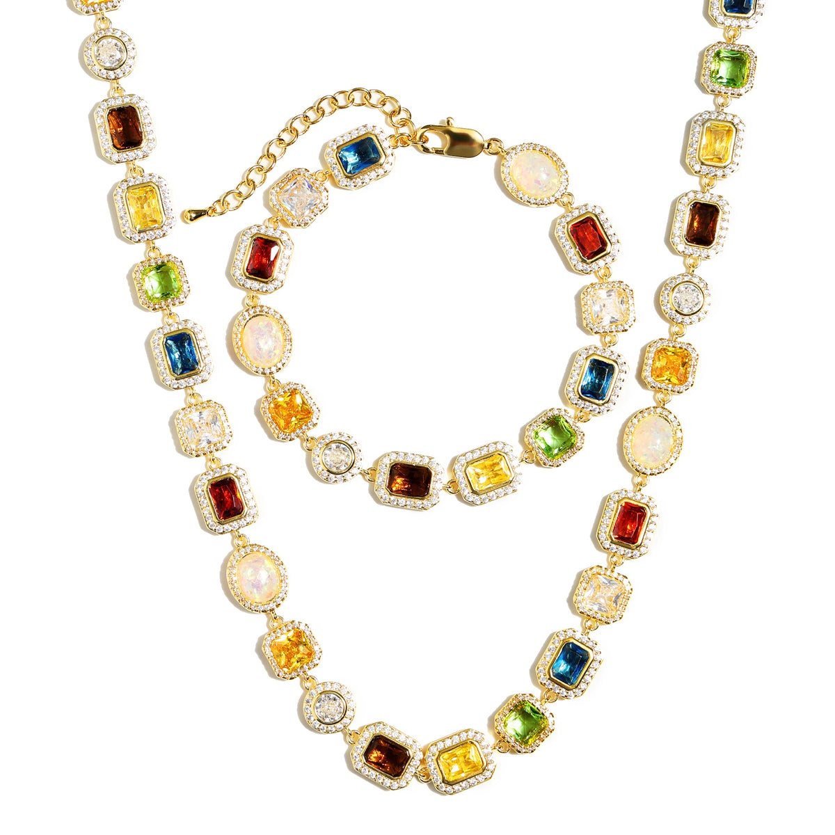Motley Gemstone Anklet