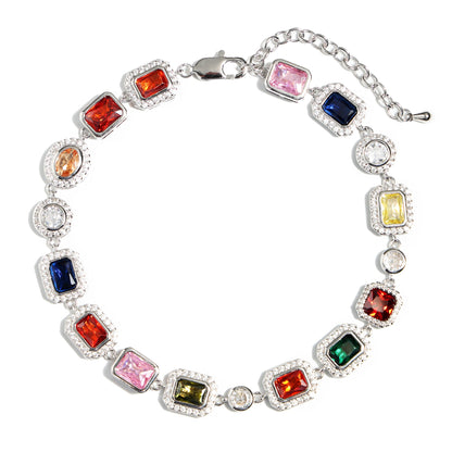 Charming Multicolor Gemstone Anklet