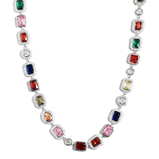 Charming Multicolor Gemstone Necklace