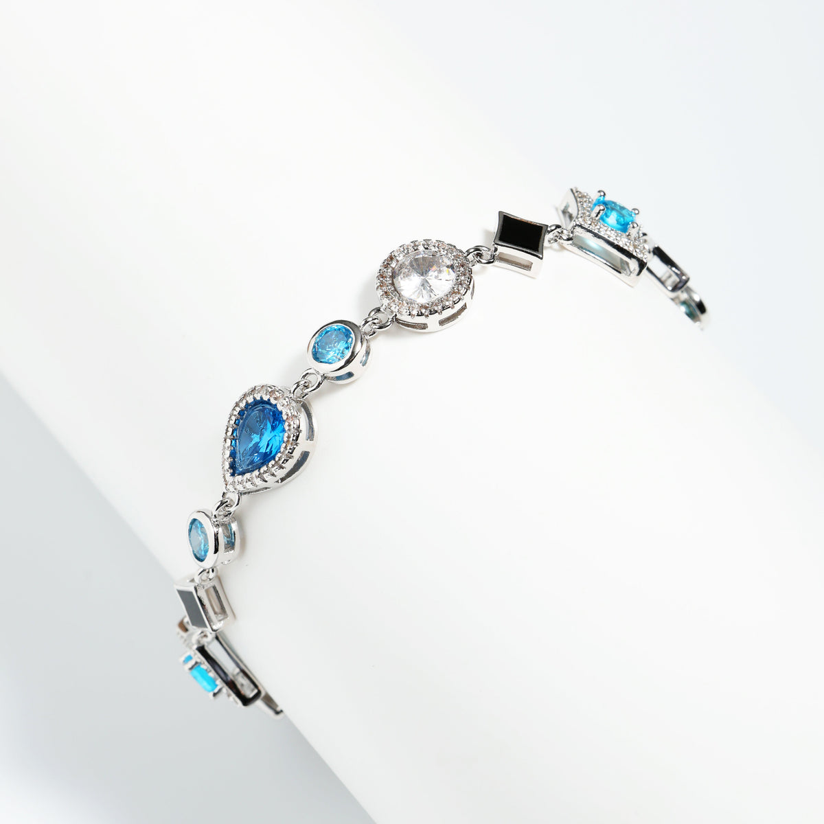 Star Motif Blue Multi Gemstone Anklet