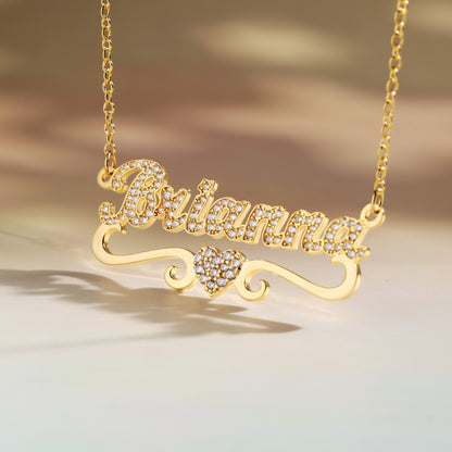 Heart Shaped Name Necklace