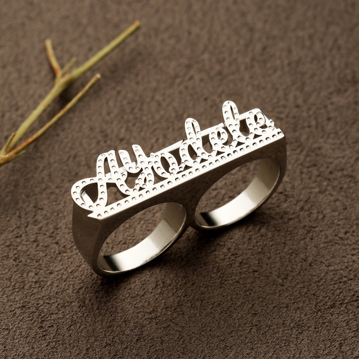 Two Finger Name Ring