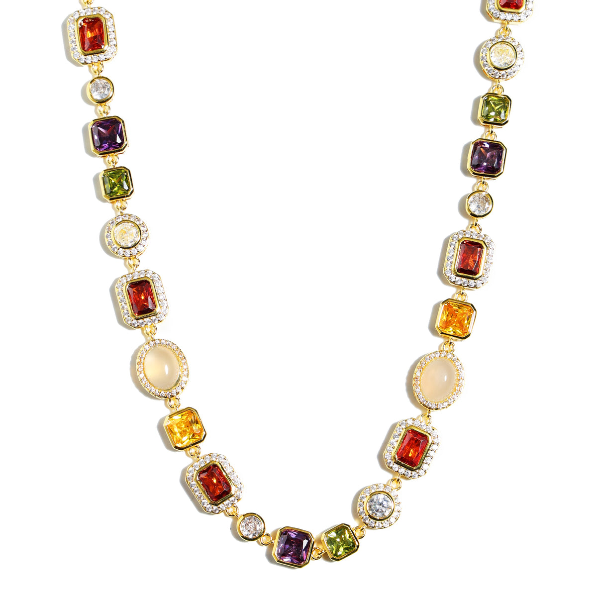 Beautiful Gemstone Set(Gemstone Necklace ＆ Bracelet)