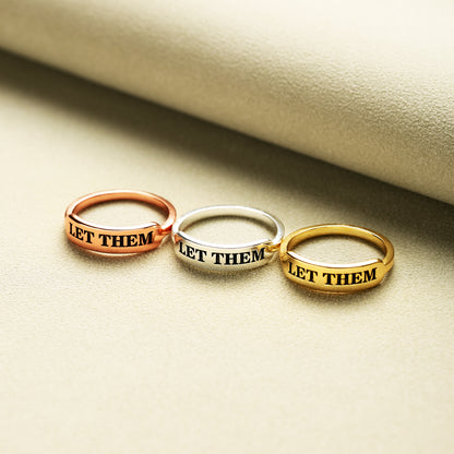 Let Them Dainty Bar Ring