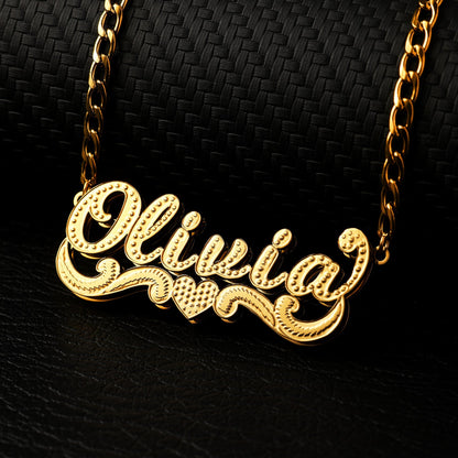 Double Plated Star Name Necklace
