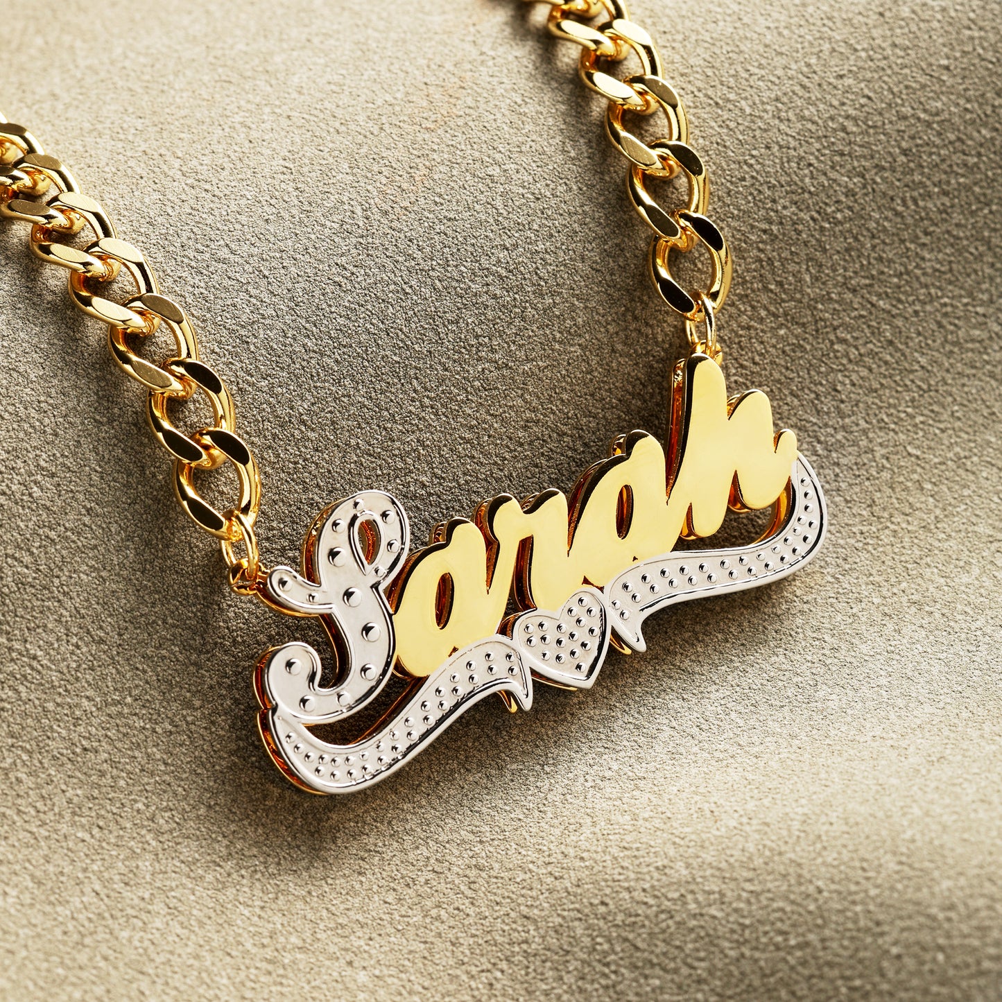 Plated Heart Name Necklace