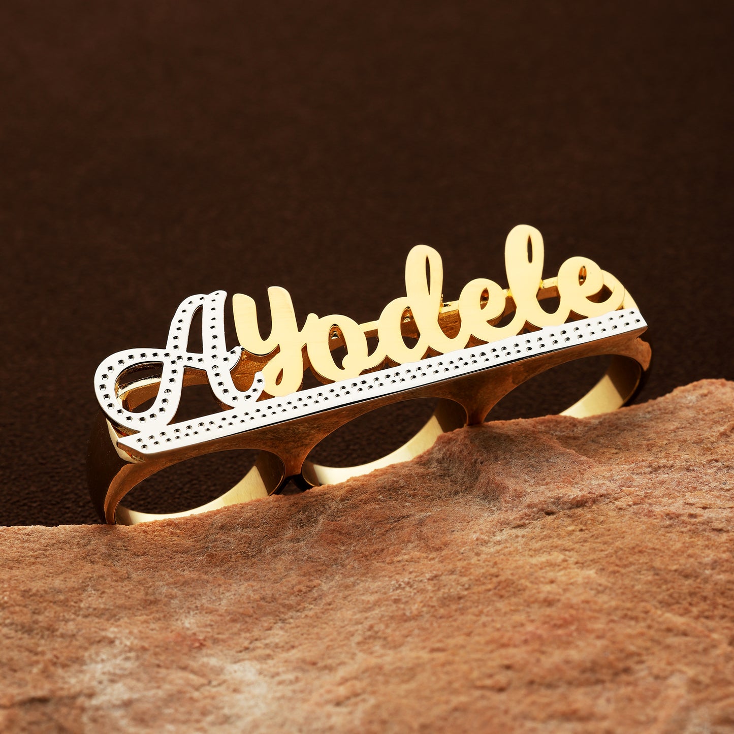 Three Finger Name Ring