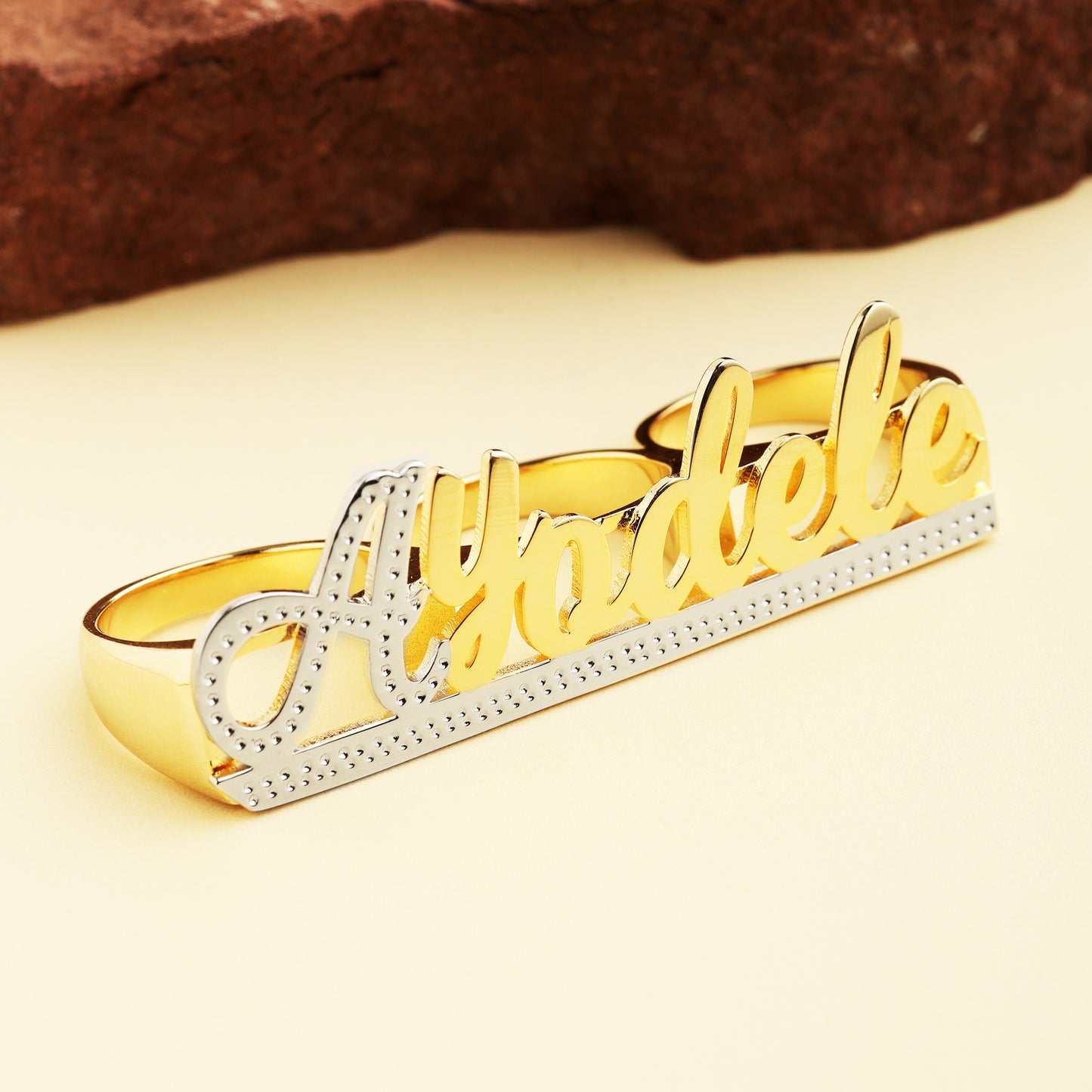 Three Finger Name Ring