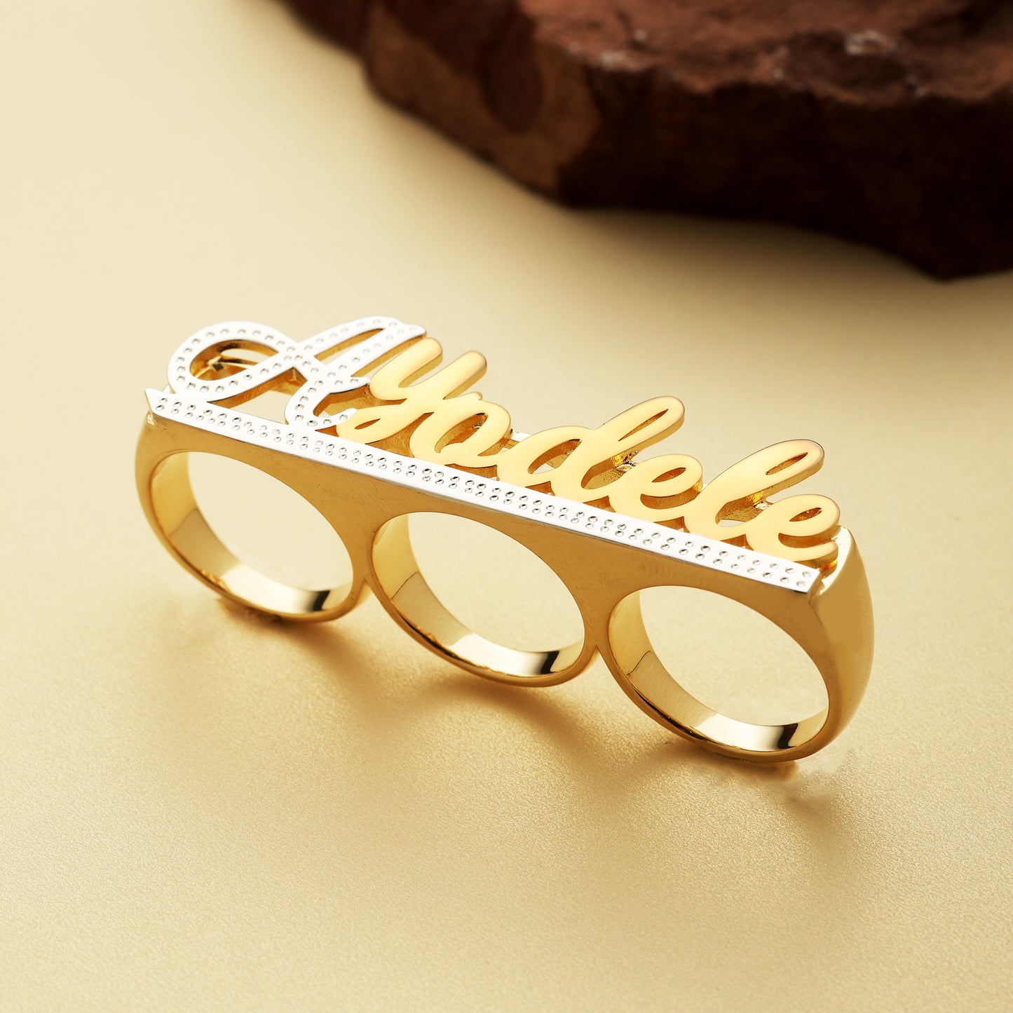 Three Finger Name Ring