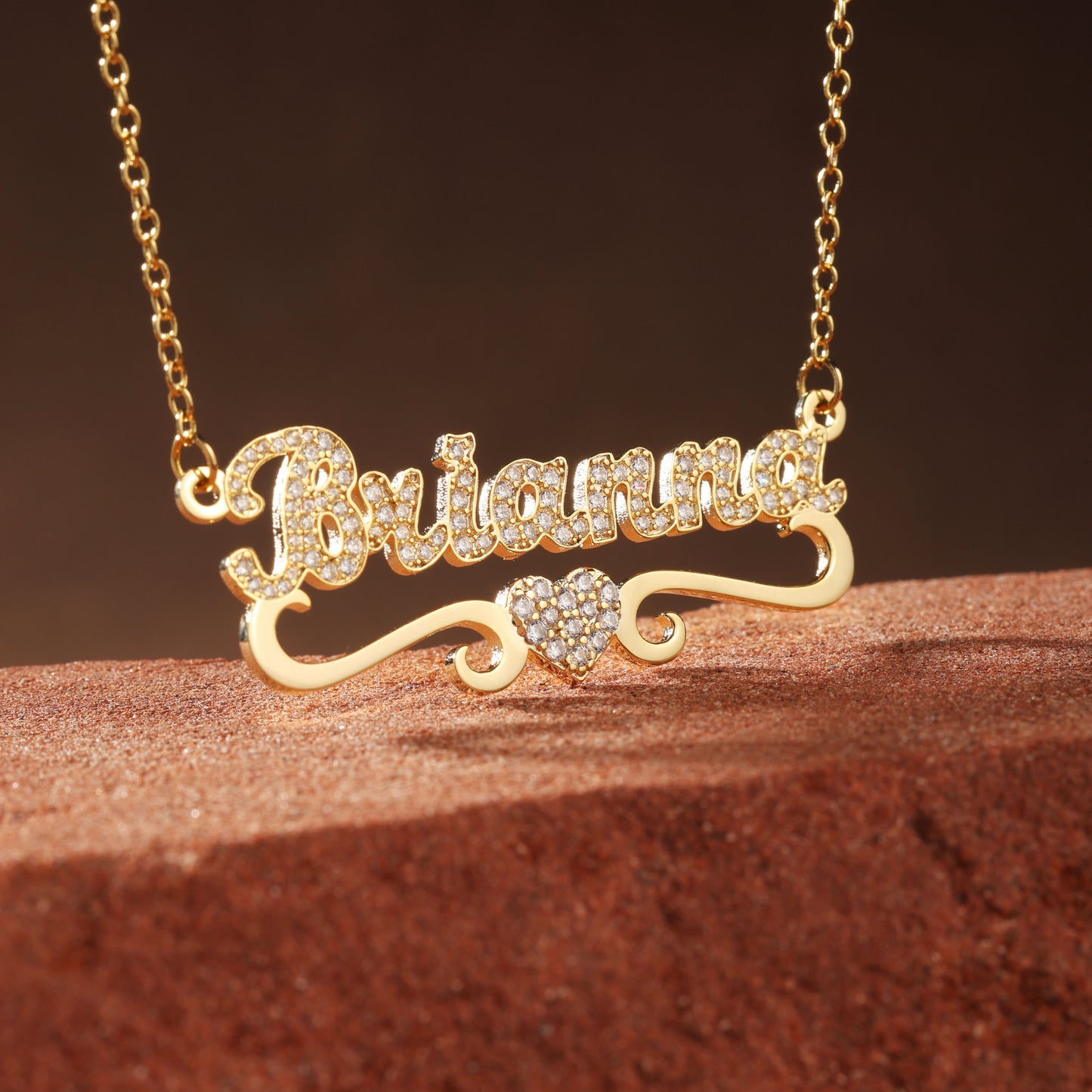 Heart Shaped Name Necklace