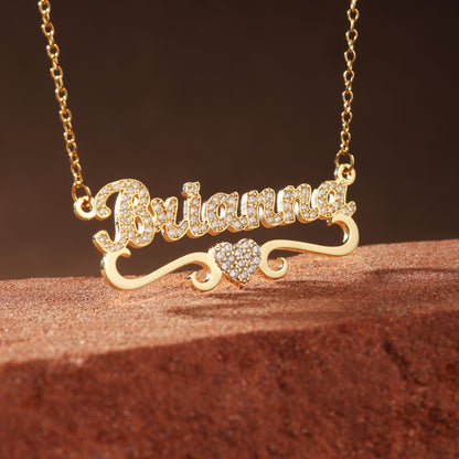 Heart Shaped Name Necklace