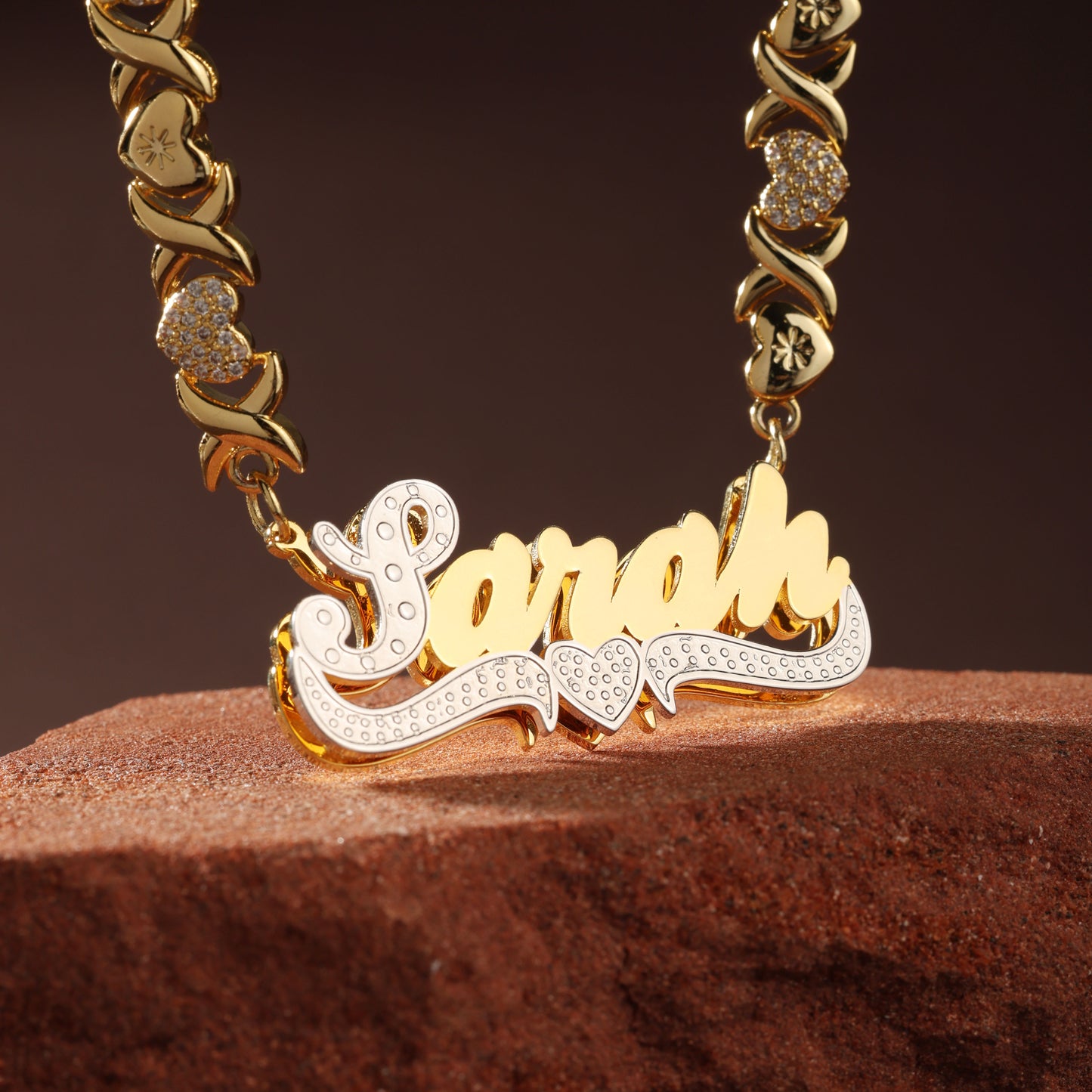 Plated Heart Name Necklace